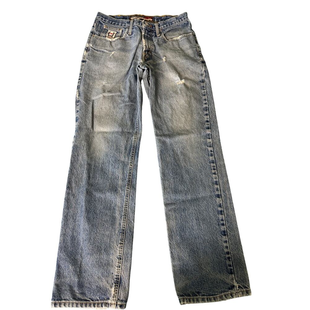 Cinch WRX Flame Resistant Jeans Thrashed Medium Wash 31x31